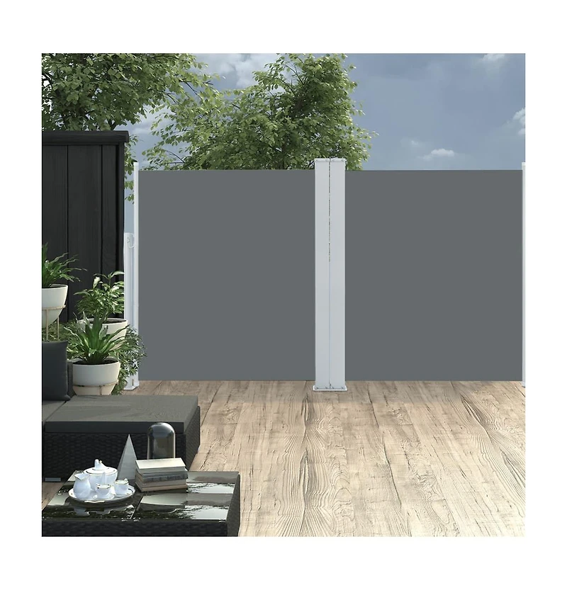 Retractable Side Awning Anthracite 55.1"x236.2"