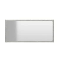 Bathroom Mirror Concrete Gray 31.5"x0.6"x14.6" Engineered Wood