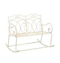 vidaXL Patio Bench 40.9" Iron Antique White