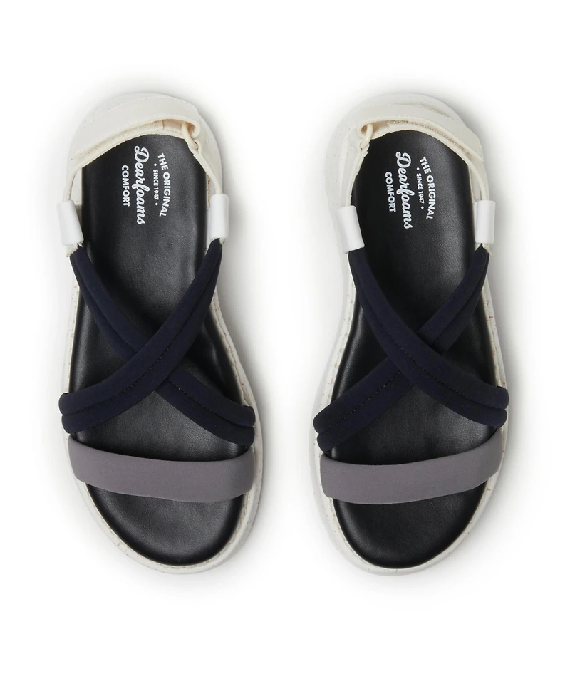 Dearfoams Women's Daylen Adjustable Strap Platform Sandal
