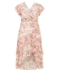 City Chic Plus Flirty Tier Print Maxi Dress