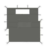 vidaXL Gazebo Sidewalls with Windows 2 pcs Anthracite