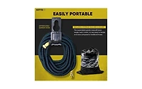 Kotto 25' Expandable Water Garden Hose: 10 Spray Nozzles, Solid Brass Connector, Leak-Proof Design