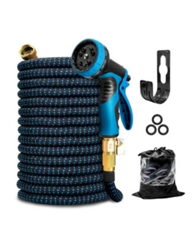 Kotto 50 Expandable Water Garden Hose 10 Spray Nozzles Solid Brass Connector