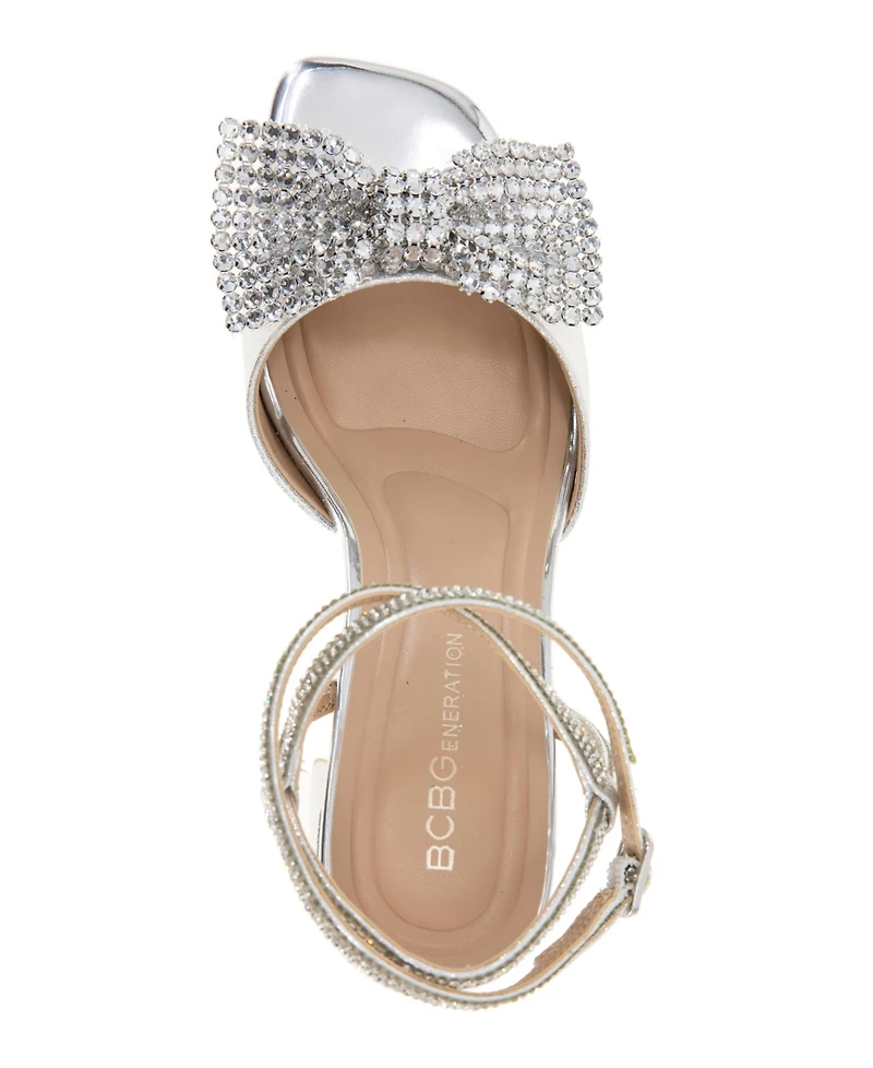 BCBGeneration Women's Tawny Block-Heel Bow Dress Sandals