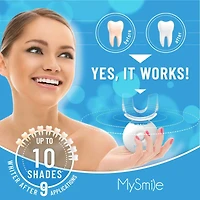 MySmile Teeth Whitening Kit with Led Light, 10 Min Non-Sensitive Fast Teeth Whitener with 3 Carbamide Peroxide Teeth Whitening Gel, Helps to Remove St