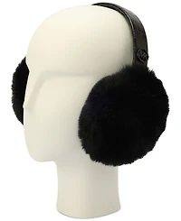 Michael Michael Kors Logo Charm Croc-Embossed Fuzzy Ear Warmers