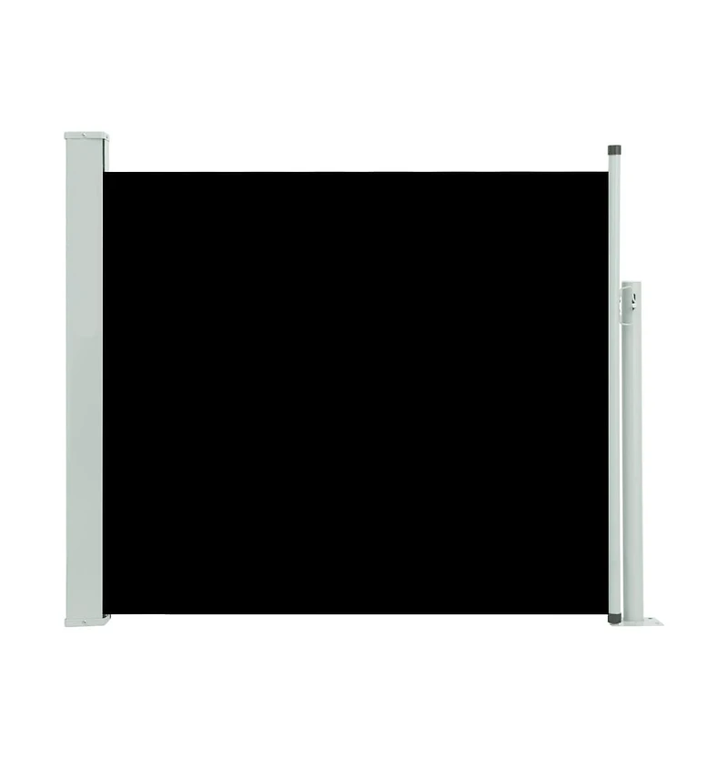 Patio Retractable Side Awning 39.4"x118.1" Black