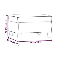vidaXL Footstool Dark Gray 23.6"x19.7"x16.1" Fabric