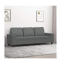 vidaXL 3-Seater Sofa Dark Gray 70.9" Fabric
