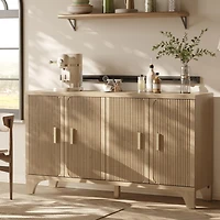 Sugift 2 Drawers Industrial Console Table with Steel Frame for Small Space-Rustic Brown