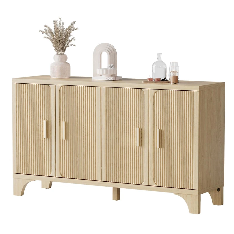 Sugift 2 Drawers Industrial Console Table with Steel Frame for Small Space-Rustic Brown