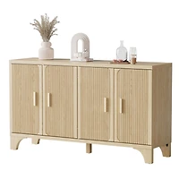 Sugift 2 Drawers Industrial Console Table with Steel Frame for Small Space-Rustic Brown