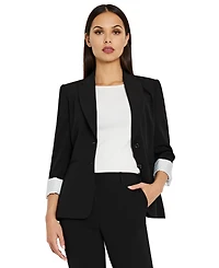 Tahari Asl Notched Two-Button Blazer