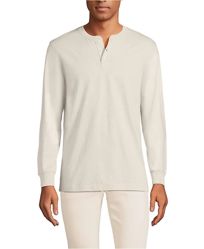 Lands' End Men's Tall Super-t Long Sleeve Henley Shirt