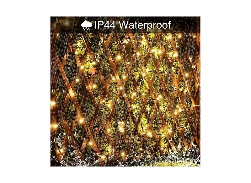 Cowin Christmas String Lights 82Ft 200 Led Lights 8 Modes Warm White