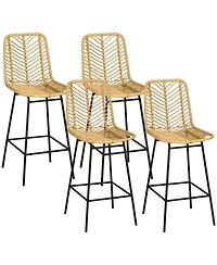 Homcom Modern Rat Bar Stools Set of for Kitchen Seating