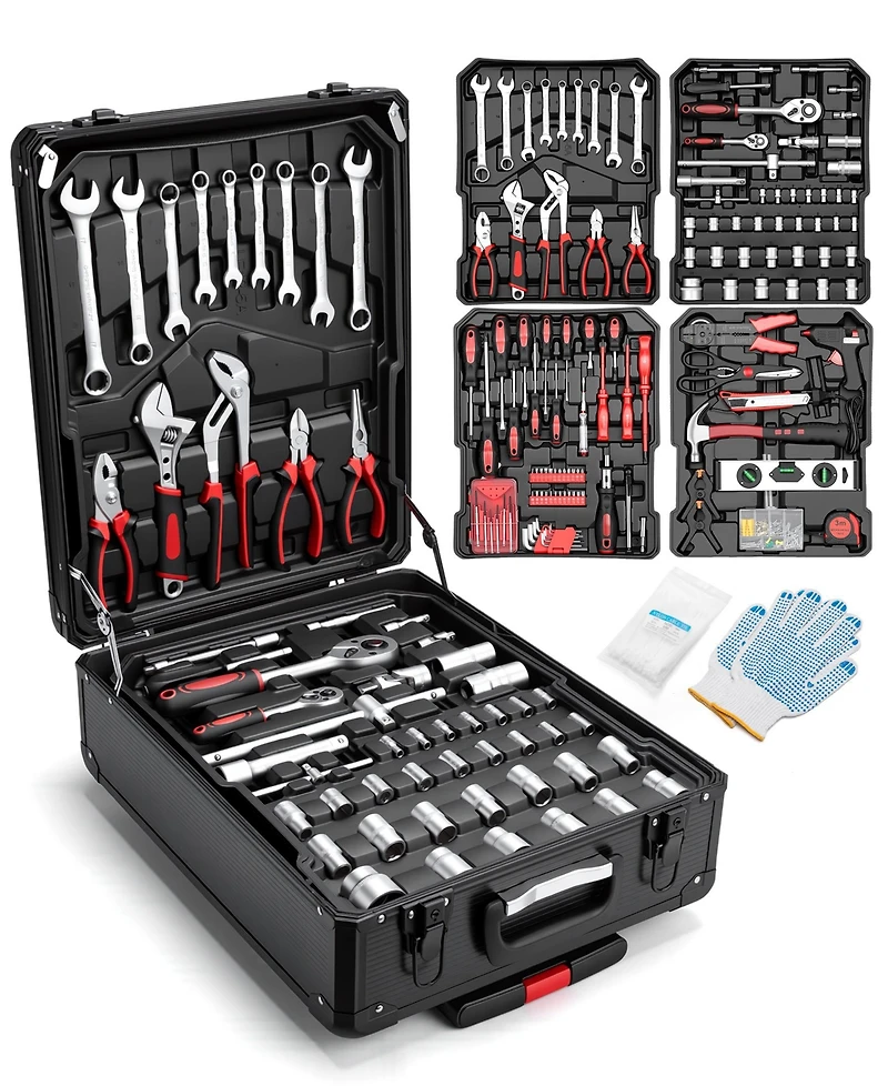 Sugift Heavy Duty Garden Utility Cart Wagon Wheelbarrow