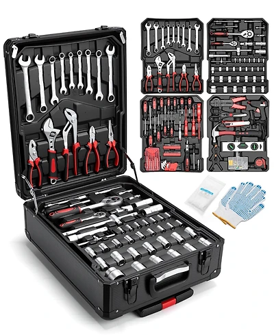 Sugift Heavy Duty Garden Utility Cart Wagon Wheelbarrow