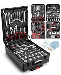 Sugift Heavy Duty Garden Utility Cart Wagon Wheelbarrow