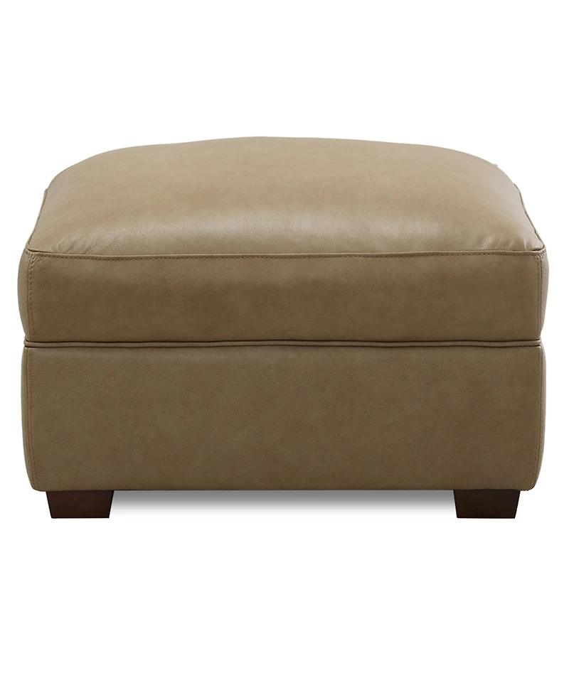 Closeout! Korder Leather Ottoman, Created for Macy's