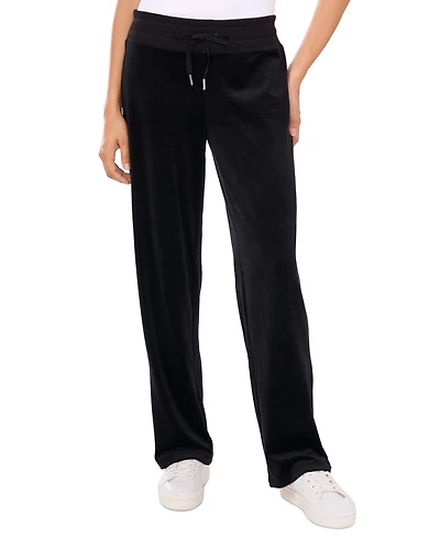 Vince Camuto Women's Velour Drawstring-Waist Straight-Leg Pants
