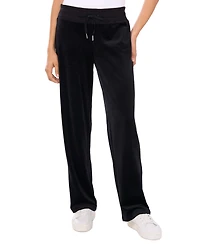 Vince Camuto Women's Velour Drawstring-Waist Straight-Leg Pants