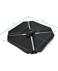 Givimo 4 Pieces 195 lbs Patio Cantilever Offset Umbrella Base Weight Sand