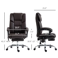 Vinsetto Vibration Massage Office Chair with Lumbar Heat, Footrest,