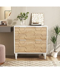 Tribesigns 2-Drawer File Cabinet, Lateral Filing Cabinet, Office Storage Cabinet, Printer Stand with Storage Drawer for Home Office