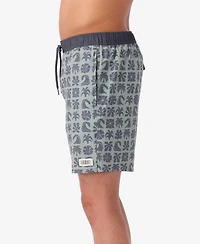O'Neill Men's Hermosa Elastic Waist Lined 17" Swim Shorts