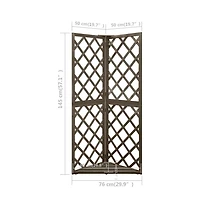vidaXL Corner Trellis Gray 19.6"x19.6"x57" Solid Fir Wood