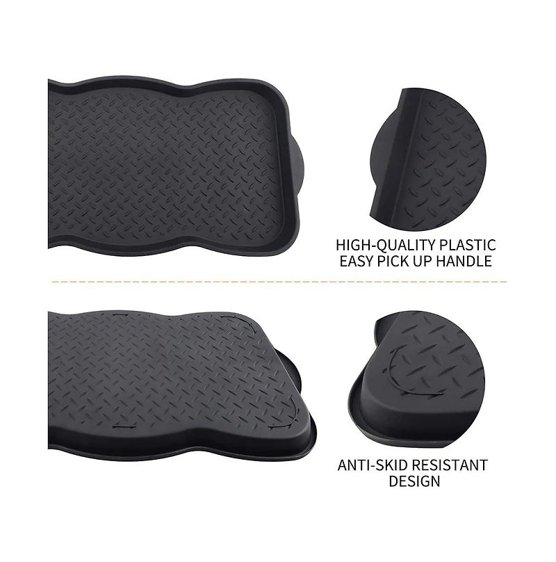 Superio Multi-Purpose Plastic Boot & Shoe Tray, 29.75" x 15"