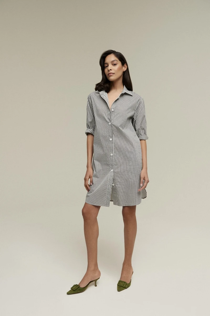 Isaac Mizrahi Women's Short Sleeve Shirtdress