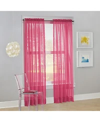 Calypso Sheer Voile Rod Pocket Curtain Panel