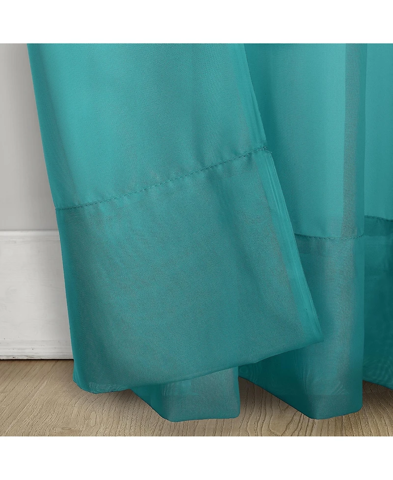 Calypso Sheer Voile Rod Pocket Curtain Panel