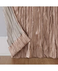 Odelia Distressed Velvet Semi-Sheer Tab Top Curtain Panel