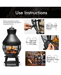 Inolait Patio Wood Burning Chimneys Fireplace