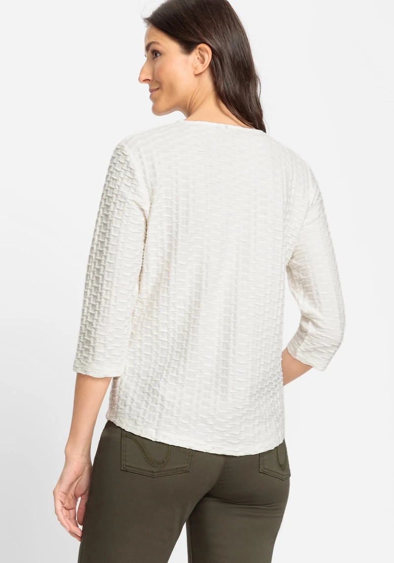 Olsen Women's Textured V-Neck T-Shirt
