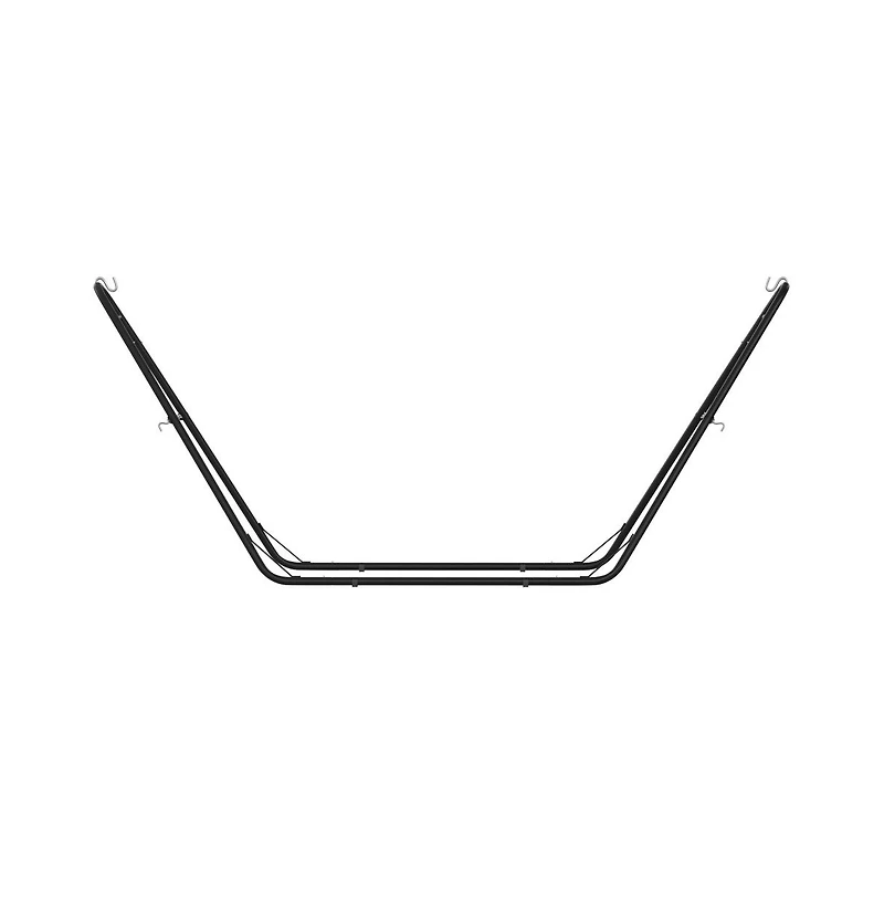Nakoa Black 550 Lbs. Capacity Universal Heavy Duty Steel Two Person Hammock Stand For Hammocks 9 To 14 Feet Long