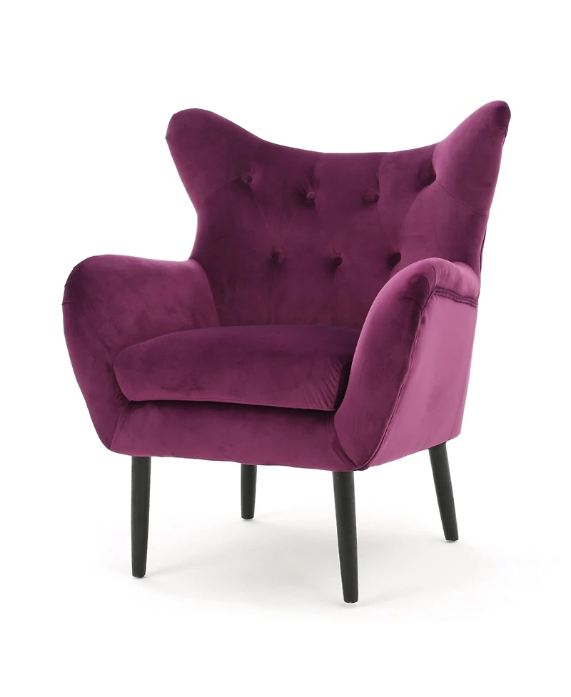 Streamdale Alyssa Mid-Century Velvet Arm Chair Comfort And Glamour One