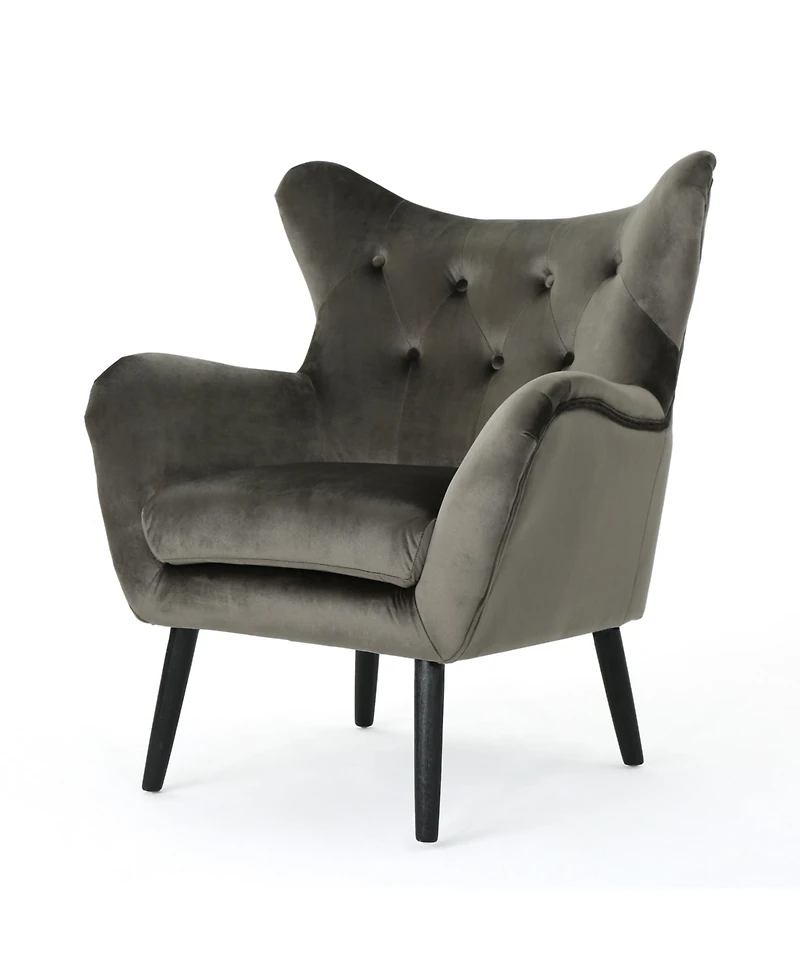Streamdale Alyssa Mid-Century Velvet Arm Chair Comfort And Glamour One