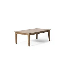 Acacia Wood Outdoor Coffee Table, Light Brown, 14" H X 23.5" W X 39.5" L