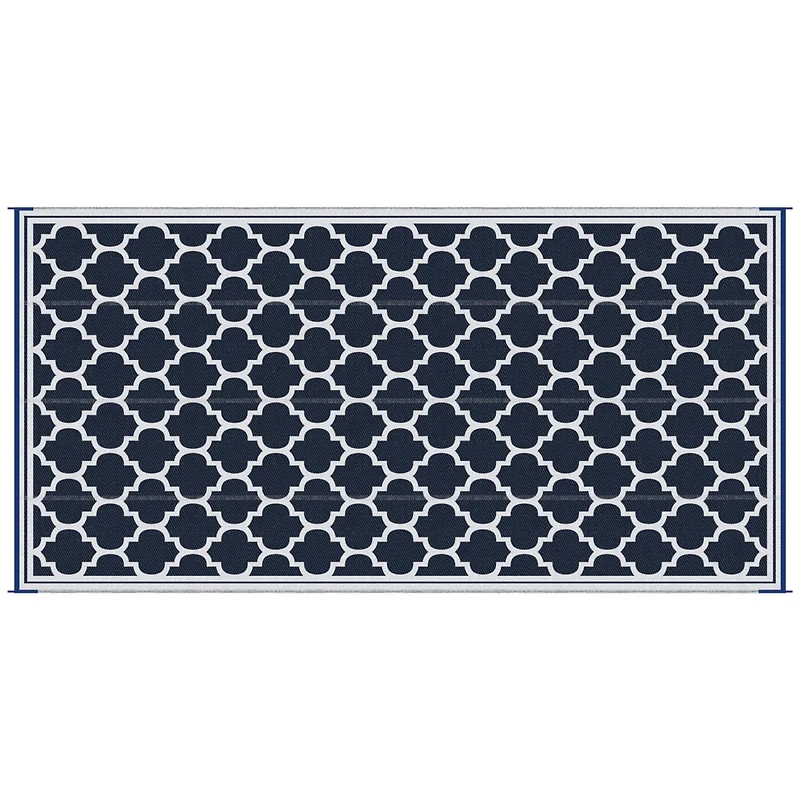 Reversible Plastic Straw Rug: Waterproof Outdoor Mat for Camping, Picnics