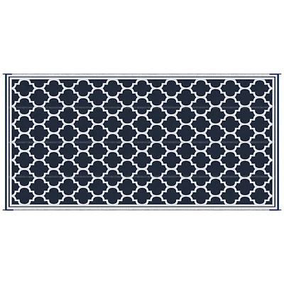 Reversible Plastic Straw Rug: Waterproof Outdoor Mat for Camping, Picnics