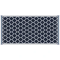 Reversible Plastic Straw Rug: Waterproof Outdoor Mat for Camping, Picnics