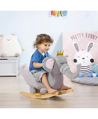 Streamdale Furniture Infant Elephant Rocking Chair with Sound and Safety Belt