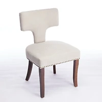 Streamdale Mid Century Modern Upholstered Dining Chairs, Set of 2, Beige