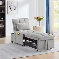 Streamdale Furniture 4-in-1 Multi-Function Single Sofa Bed with Storage and Adjustable Backrest