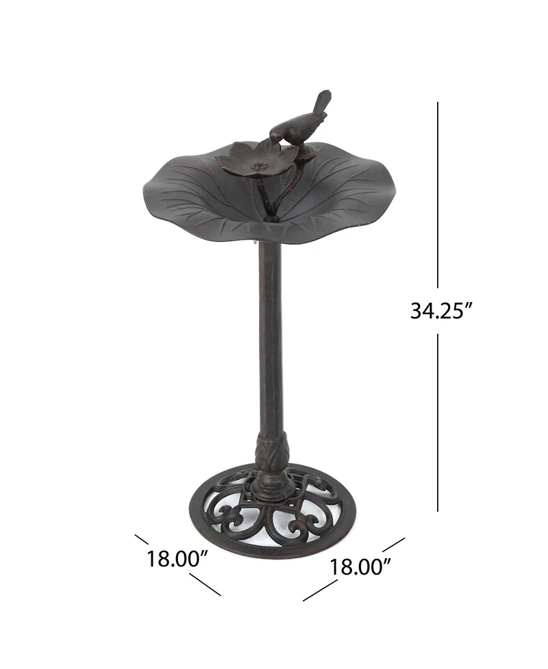 Simplie Fun Lancaster Bronze Aluminum & Iron Bird Bath